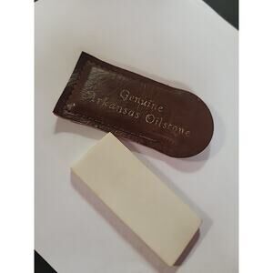 Genuine Arkansas Oilstone Bar W Case Vintage Unused